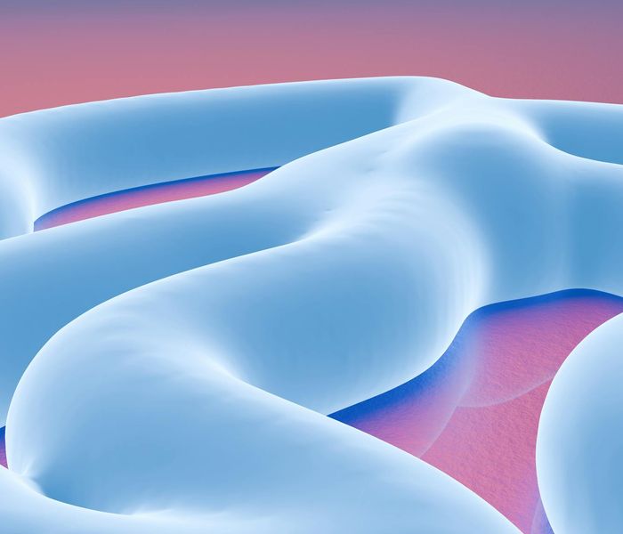 High contrast technological background with soft cyan light shapes